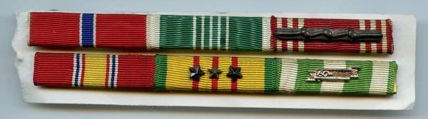 Vietnam Era US Army 6 Piece Ribbon Bar