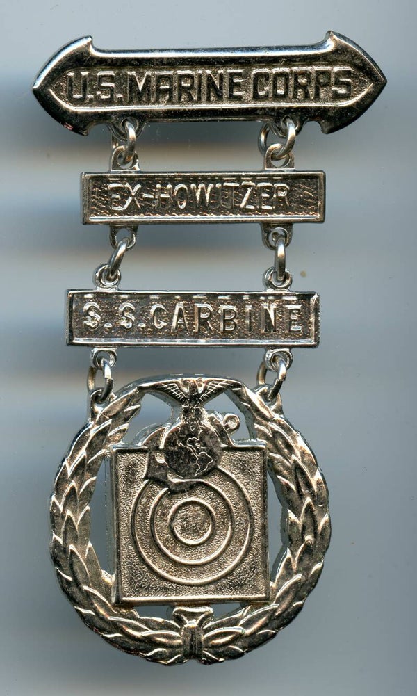 WW2 USMC Qualification Badge (Expert Howitzer & Sharpshooter Carbine)