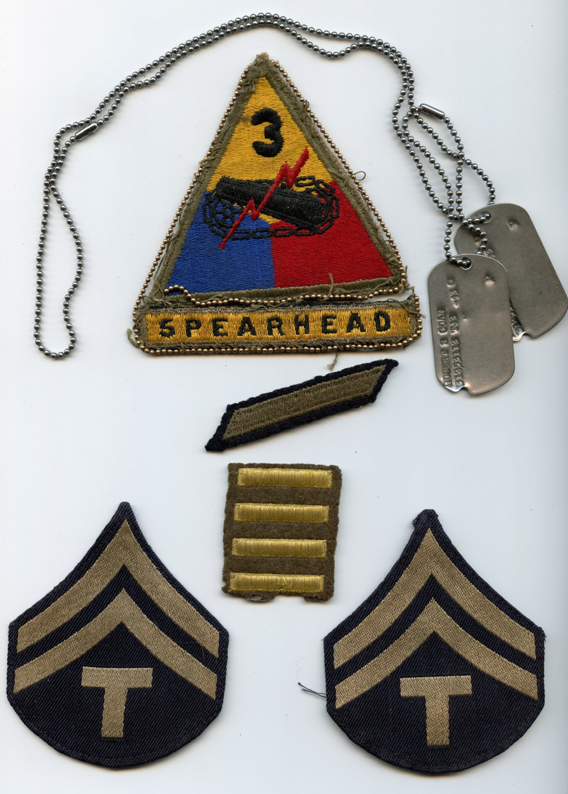 WW2 3rd Armored Division Grouping to Technician Fifth Grade Robert S Coan