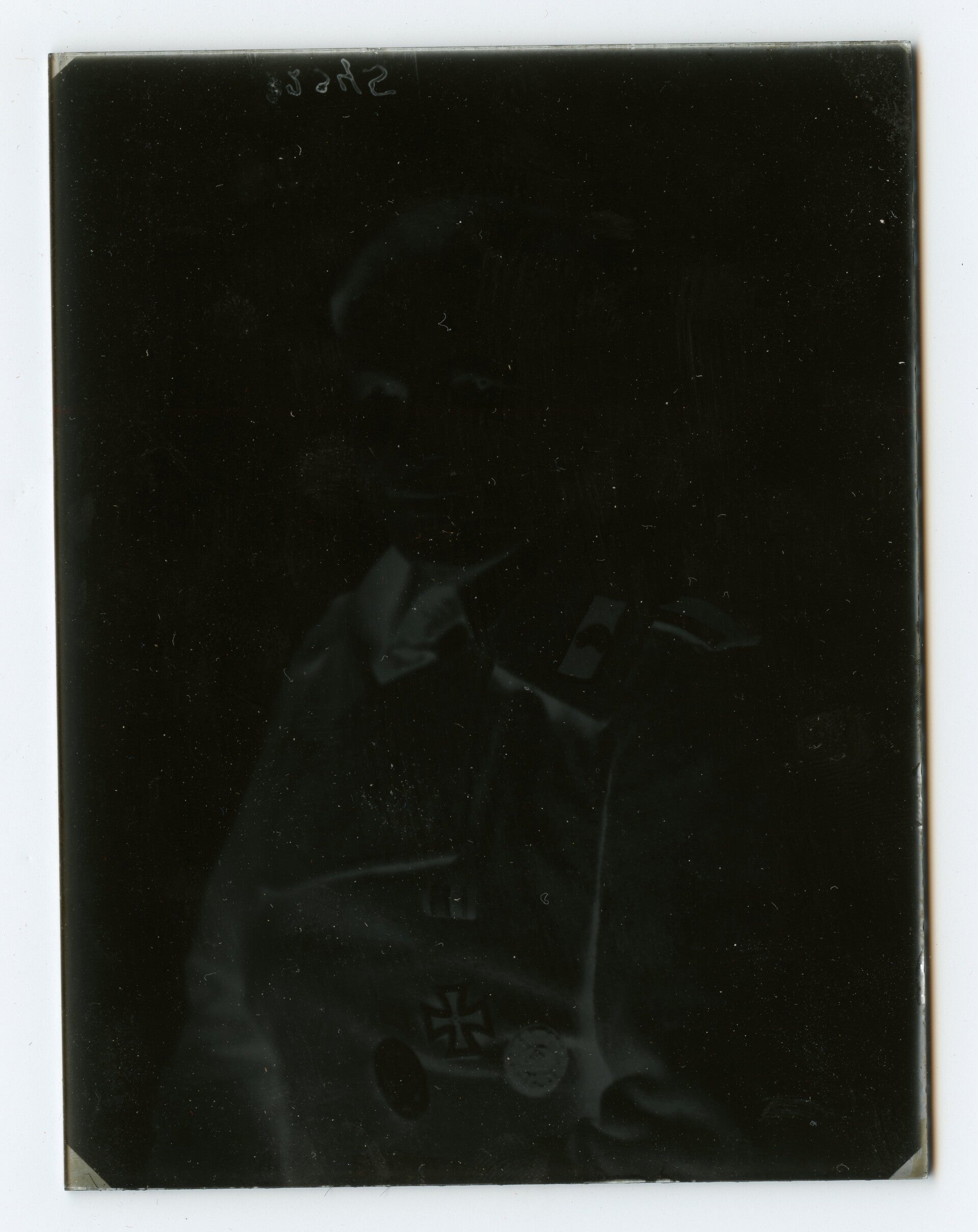 Named Panzer Portrait Glass Negative + Photo