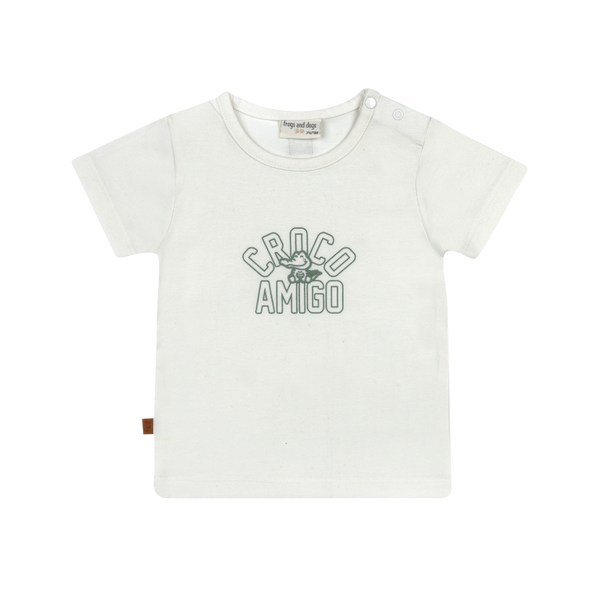 Frogs and Dogs Offwhite t-shirt - Crocodile