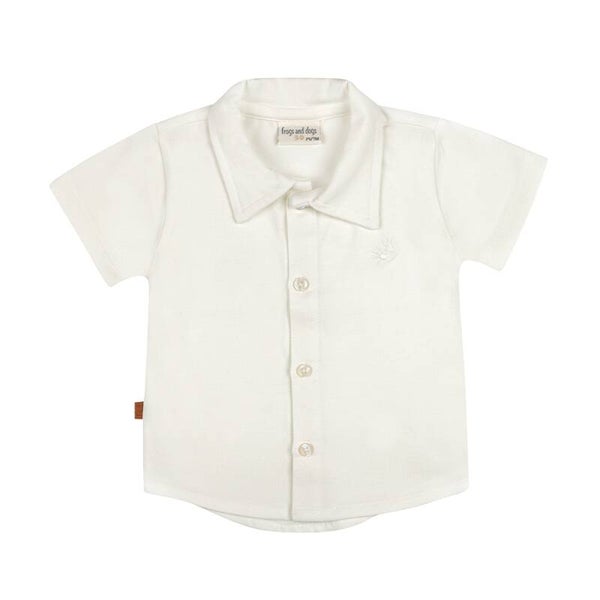 Frogs and Dogs Offwhite overhemd korte mouw