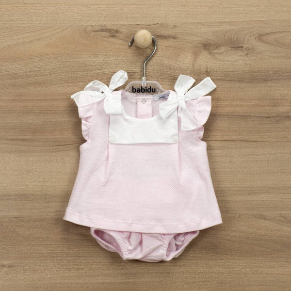 -70% Babidu Roze jurkje + broekje