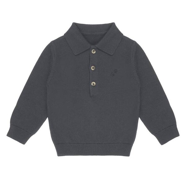 Frogs and Dogs Gebreide polo Donkergrijs