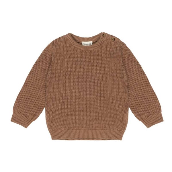 Frogs and Dogs Gebreide bruine sweater