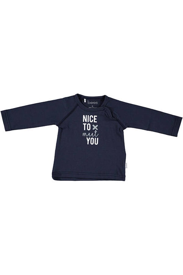 -25% B.E.S.S. Shirt donkerblauw Nice to meet you