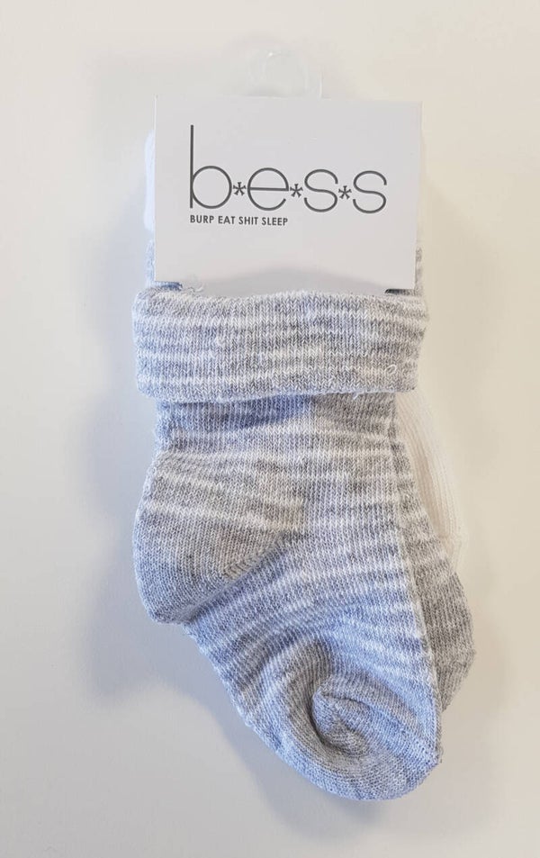 -25% B.E.S.S. 2-pack Sokjes grijs