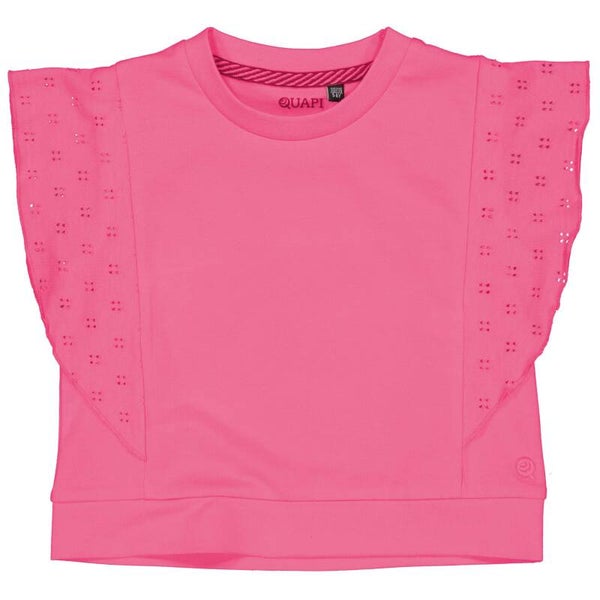 -50% Quapi Roze t-shirt met broderie Birgit