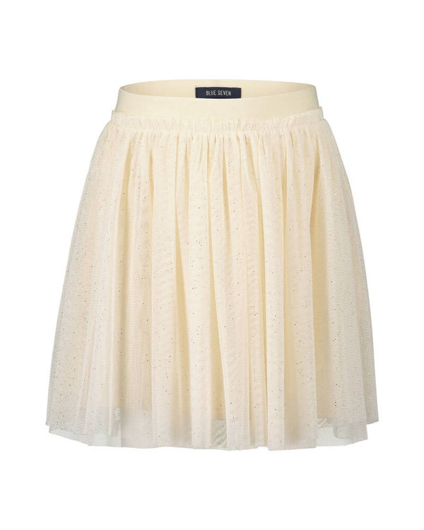 Blue Seven Beige tule rok met glitters