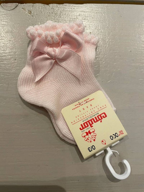 Condor Babysokjes Roze met strik