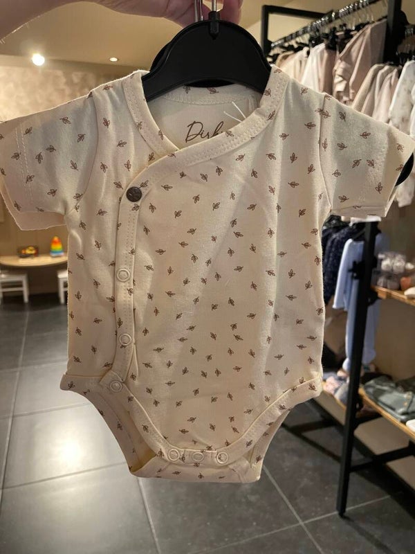 Dirkje Offwhite overslagromper met print