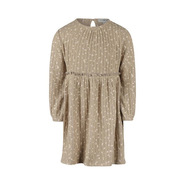 Koko Noko Taupe jurk met bloemetjes