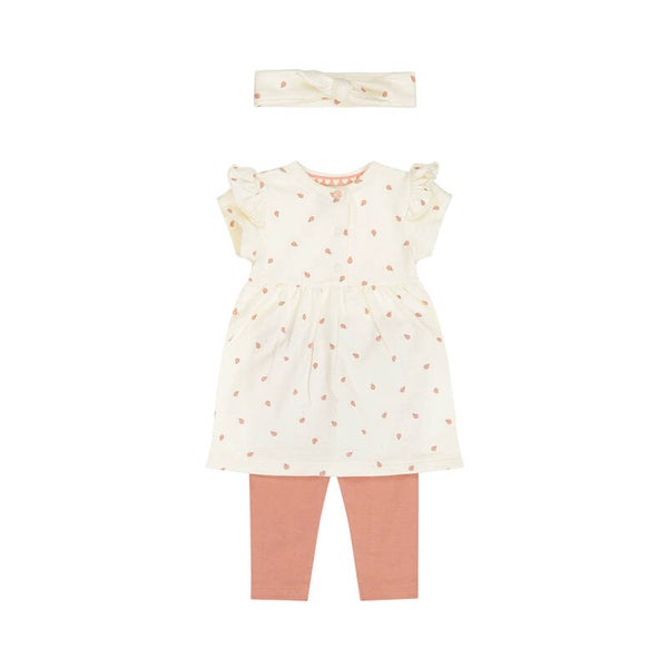 Dirkje 3-delige set; Jurk + legging + haarband
