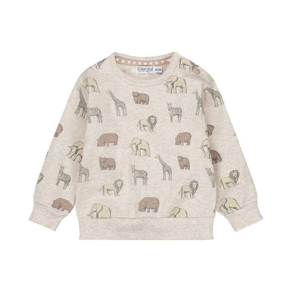 Dirkje Beige sweater met dieren