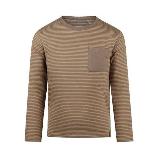Koko Noko Taupe gestreepte longsleeve