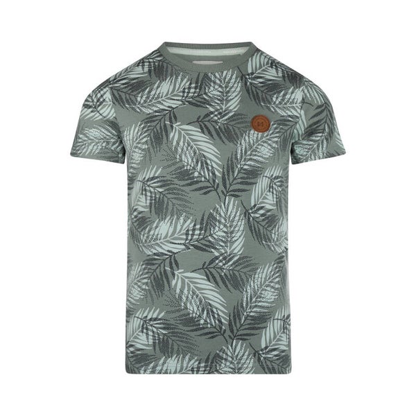 -50% Koko Noko Groen t-shirt met tropische bladeren