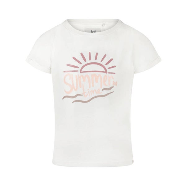 -50% Koko Noko Offwhite t-shirt met een zon en summer