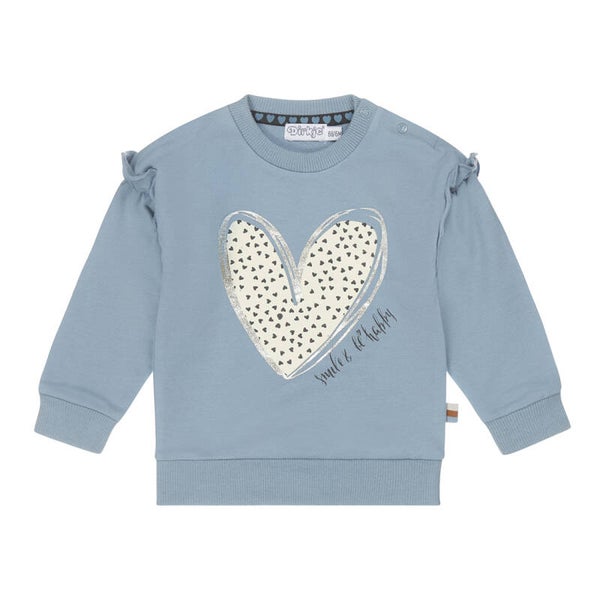 -50% Dirkje Blauwe sweater met hart