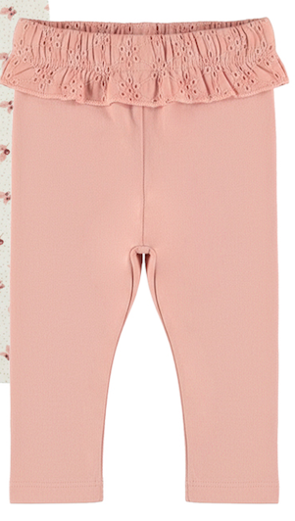 Dirkje Oudroze legging met broderie