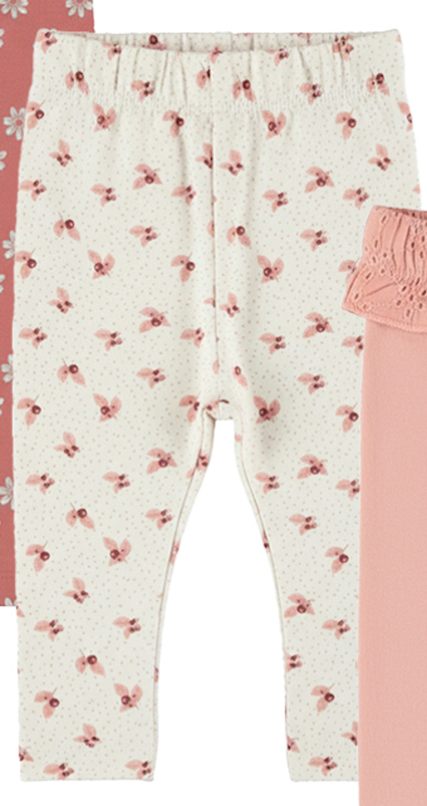 Dirkje Offwhite legging met bloemetjes