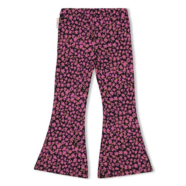 -50% Jubel Flared broek AOP - Flowers For Life