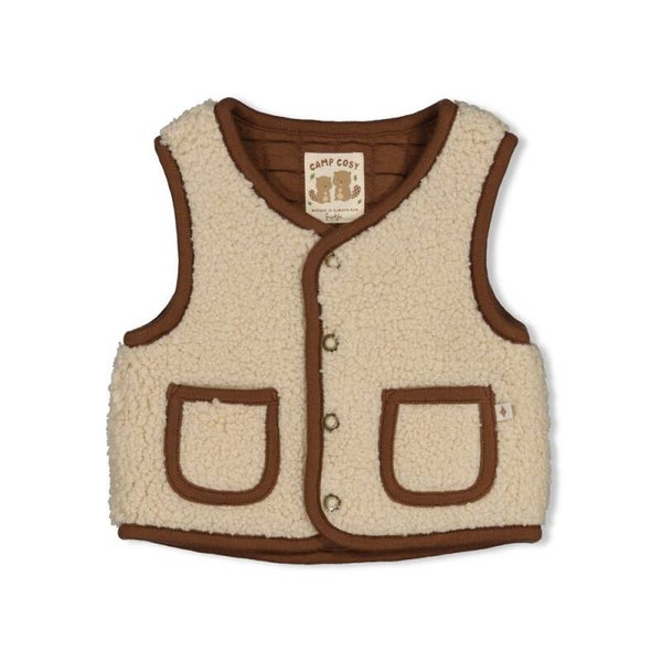 Feetje Omkeerbaar teddy gilet - Tiny Timber Tales