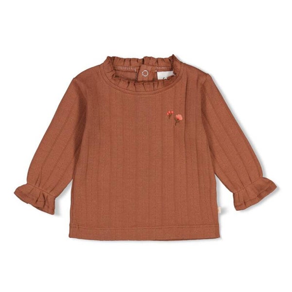 Feetje Longsleeve pointelle rib - Forest Garden