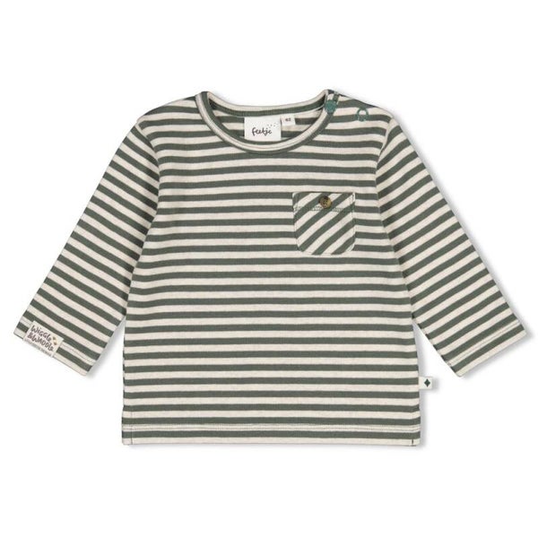 Feetje Longsleeve rib met streep - Wiggle and Waddle