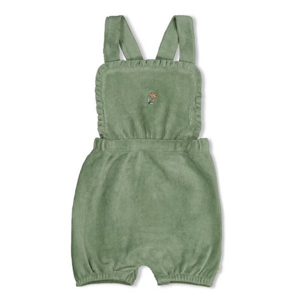 Feetje Tuinbroek kort velours rib - Lucky Bloombird