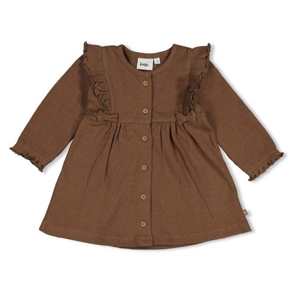 Feetje Jurk pointelle rib AOP - Lucky Bloombird