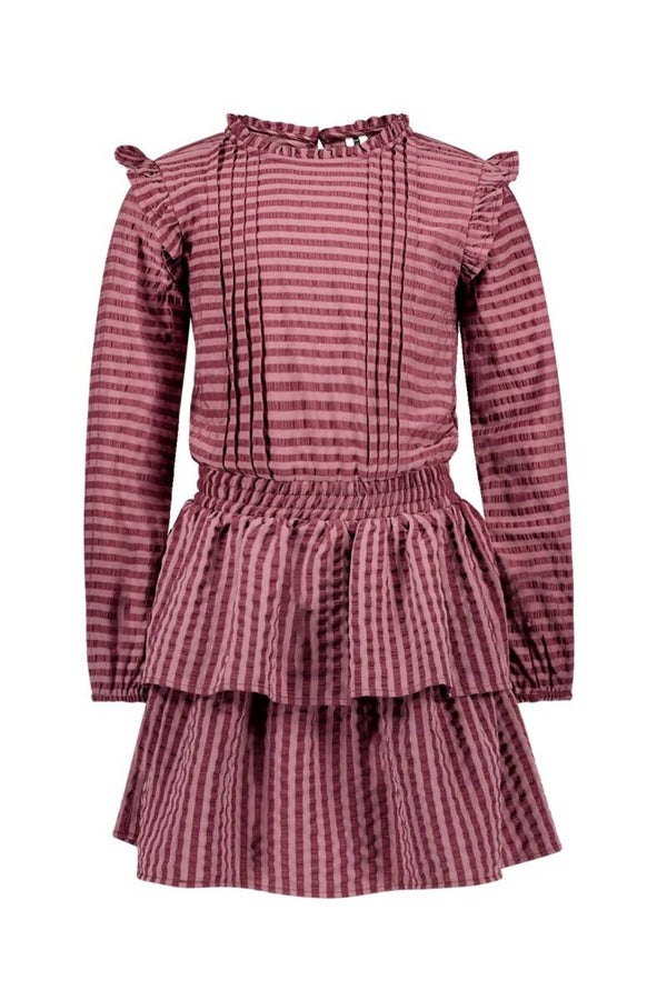 -50% B.Nosy Oudroze gestreepte jurk Dot