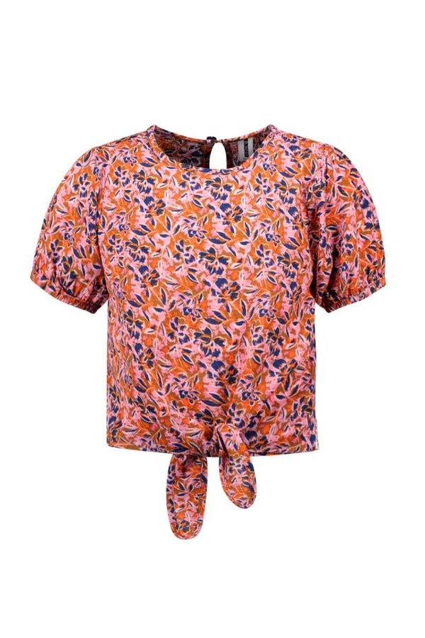 -50% B.Nosy T-shirt met print en knoopje Sem