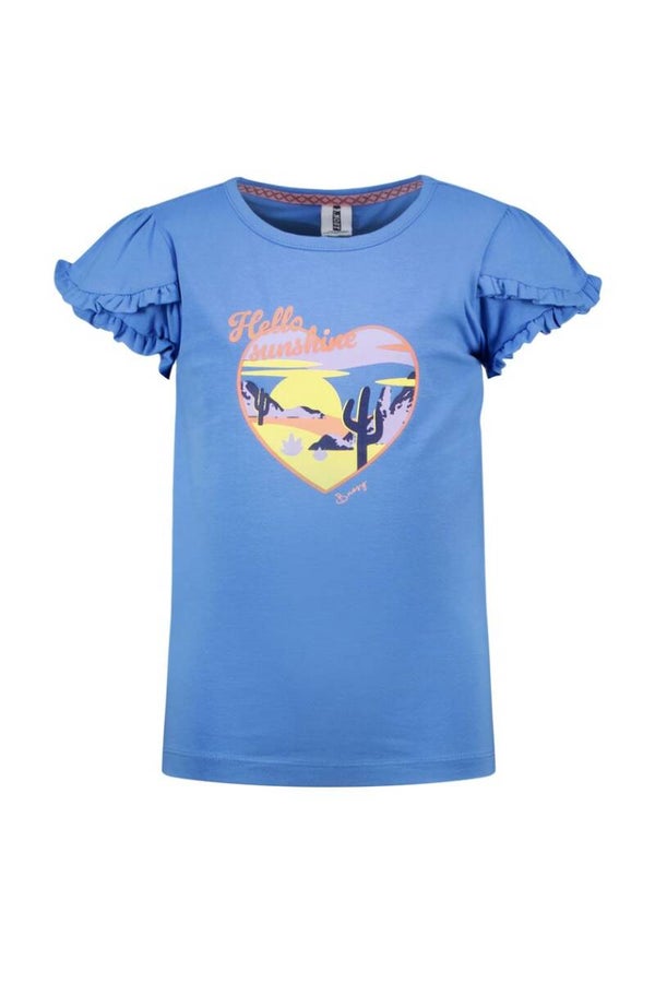 -50% B.Nosy Blauw t-shirt Philou