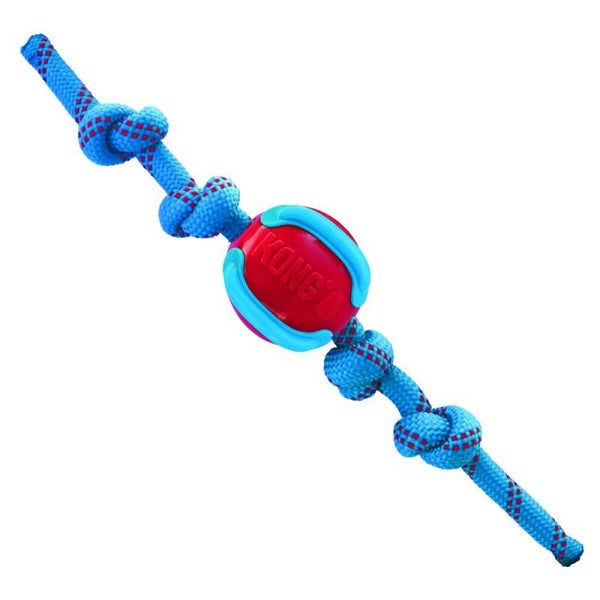 Kong jaxx brights ball with rope M