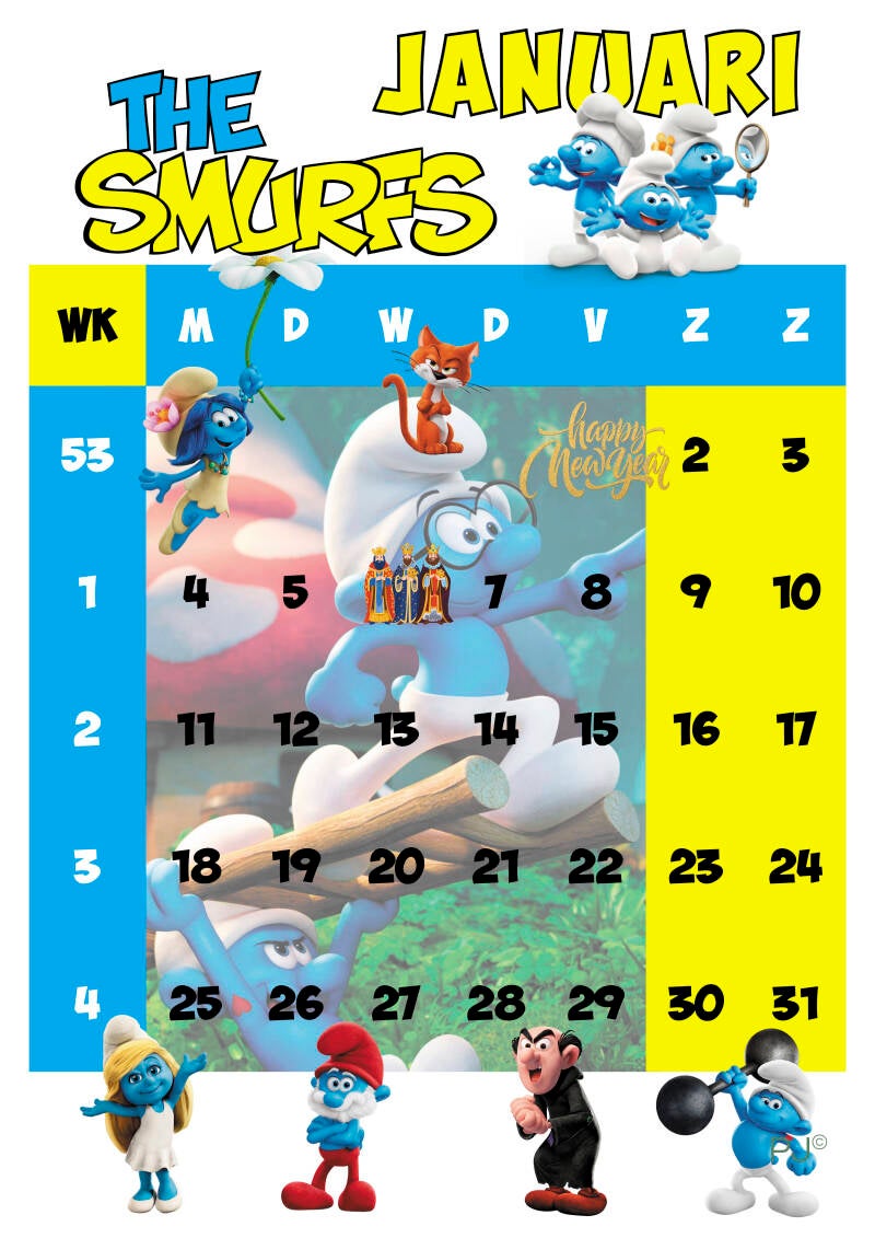 A4 Kalender The.Smurfs.2027