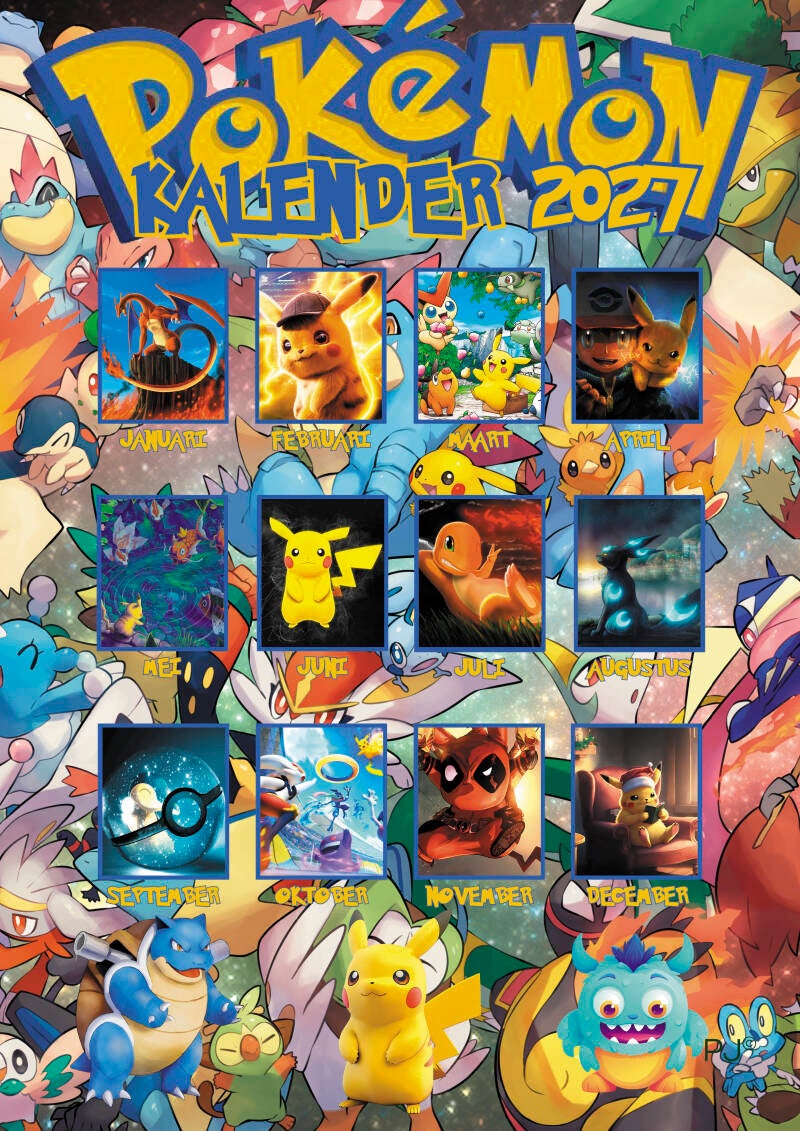 Pokemon A4 Kalender 2027