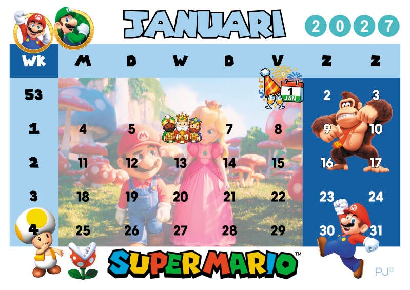 SuperMario Kalender 2027