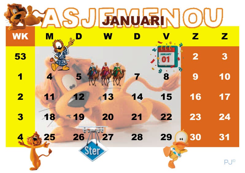 Asjemenou Kalender 2027