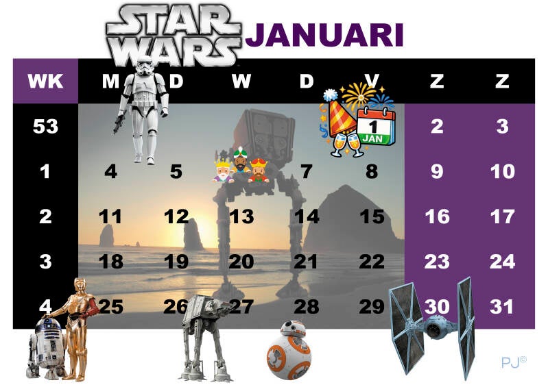 Starwars Kalender 2027
