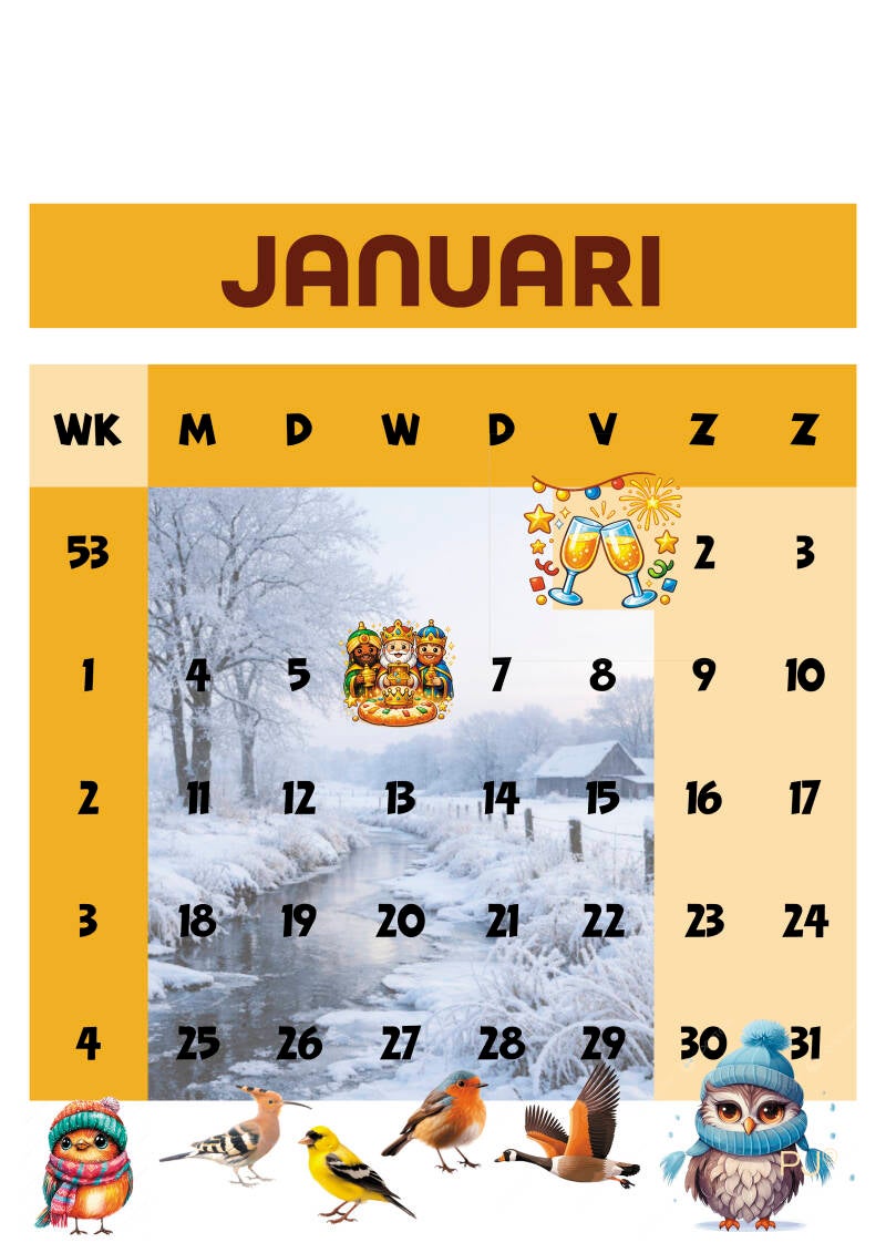 A4 Kalender staan Ai