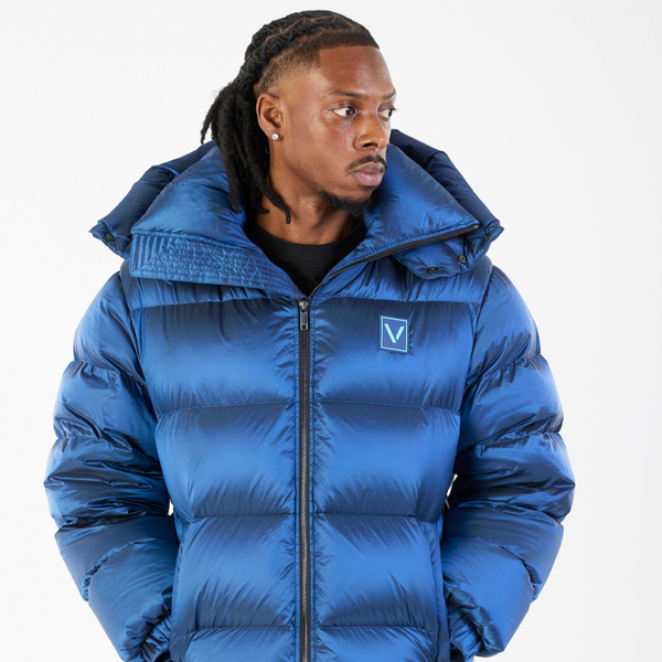 BLUE VIVENDI DUCK DOWN PUFFER COAT