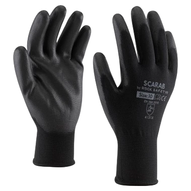 PU Safety Work Gloves | Verpakt per set van 12 stuks