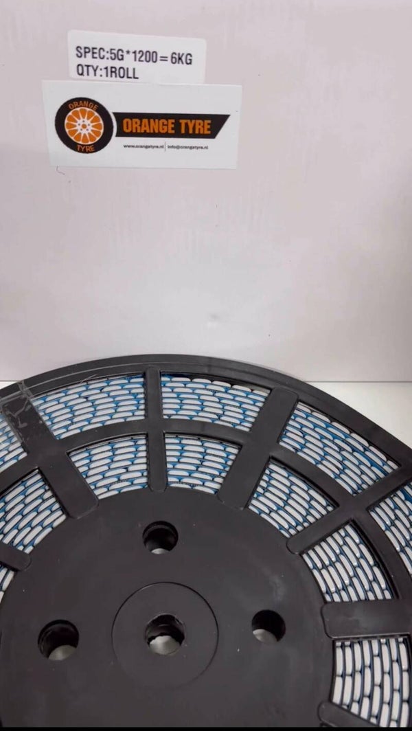 Kleefgewichten Grijs Coating 5 gram - 1200 Stuks op Rol