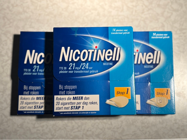 stoppen met roken stap 1, 3 doosjes