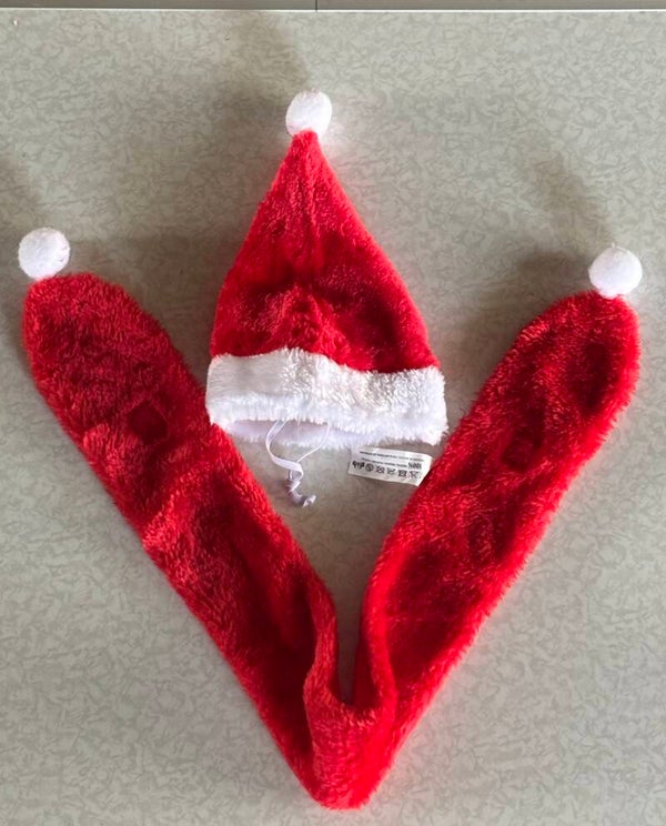 honden kerstsjaal en muts