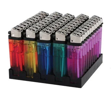 Display lighter transparant 50 pcs