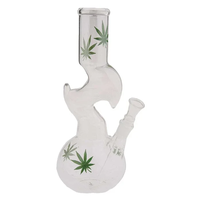 Green Leaf Large Ice Glass Bong 30 cm