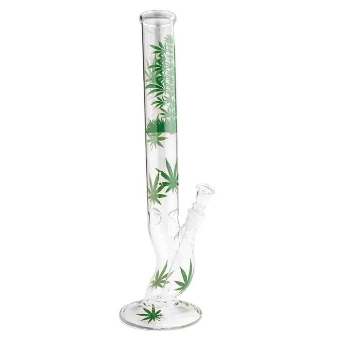 Cannabis Curved Glass Bong 45 cm