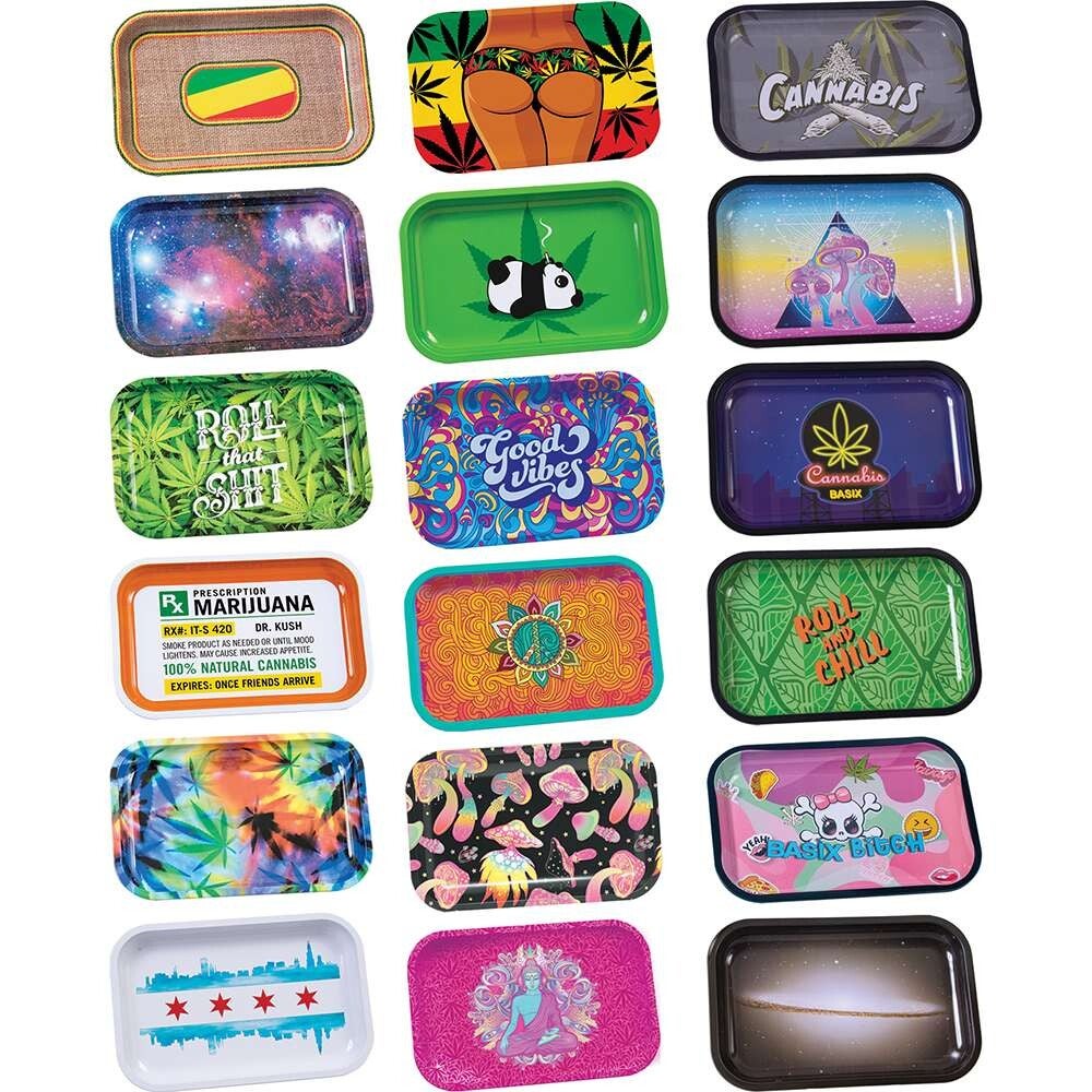 Display Smoking Medium Rolling Trays per 12 stuks