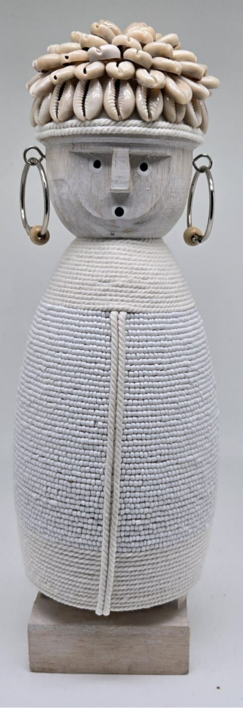 Statue Namji en bois blanche L